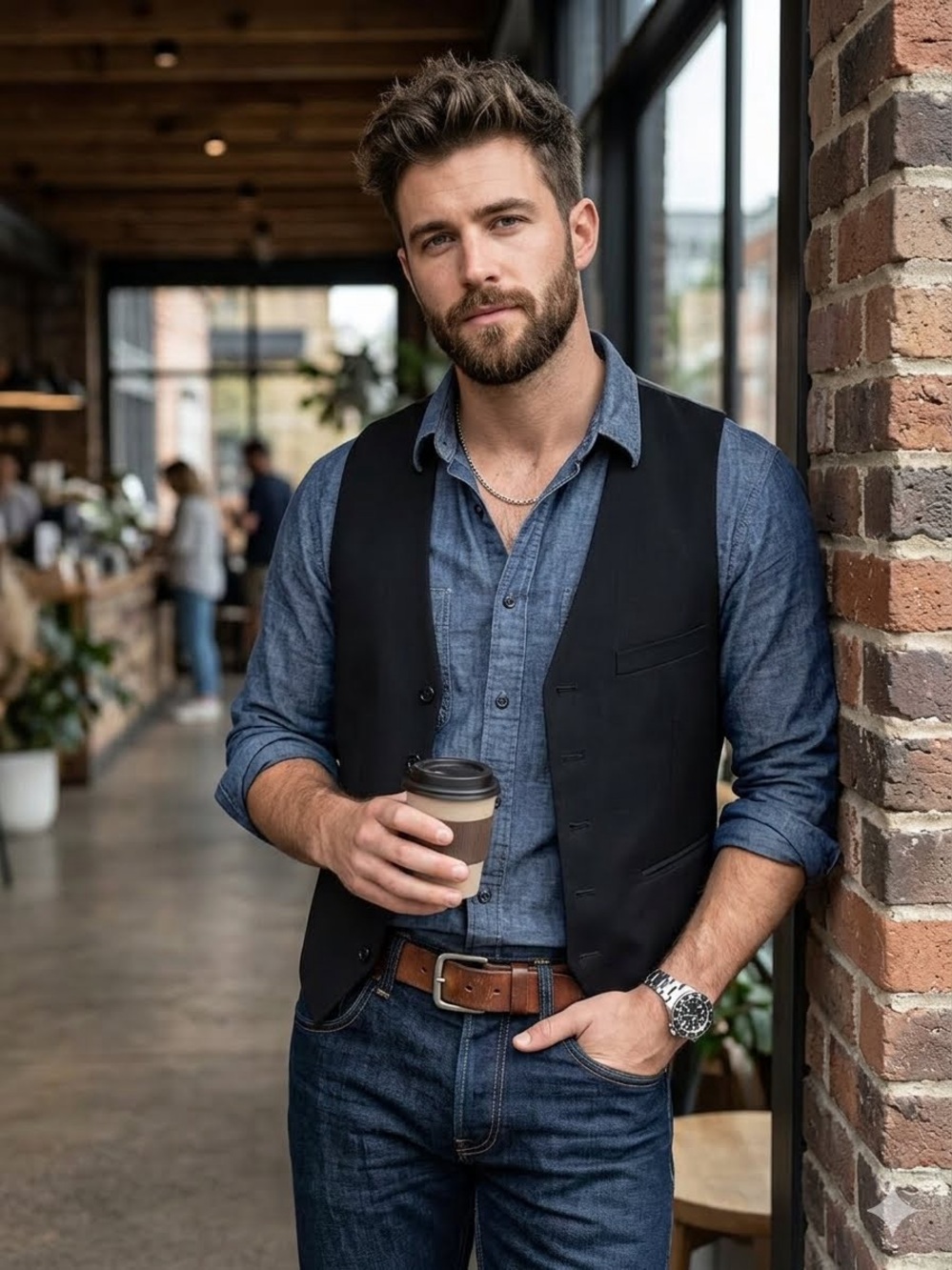 Todd Snyder Custom 40R Black Suit Vest Wool